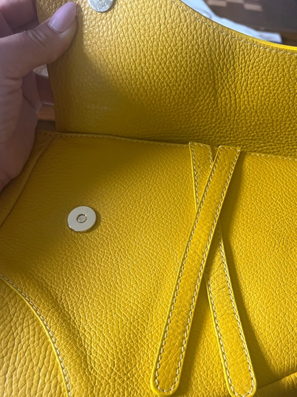 Borse In Pelle Genuine Italian Leather Saddle Crossbody Bag Yellow - Picture 6 of 6